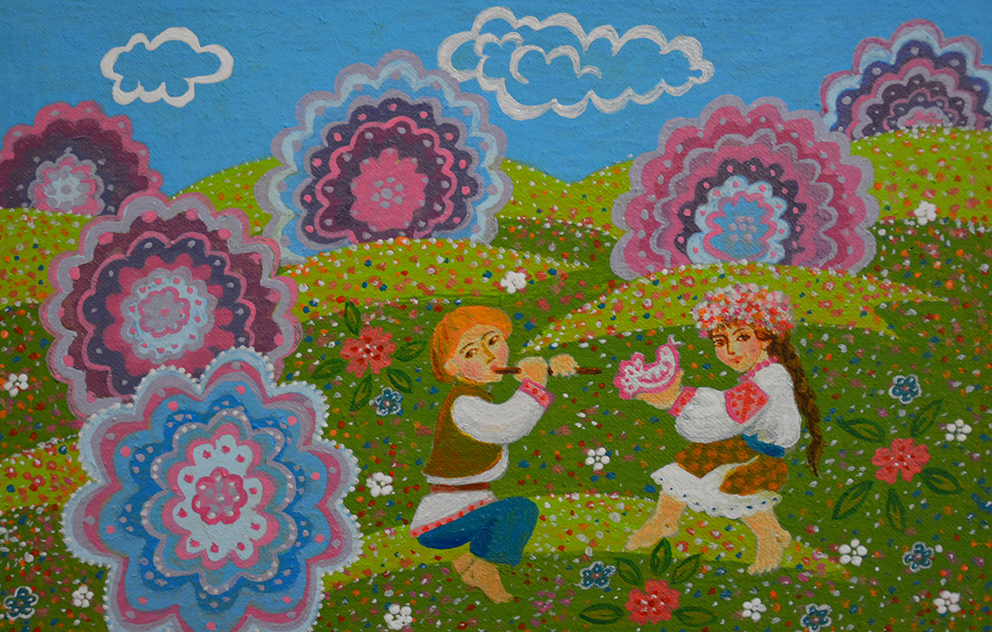 «Щасливе дитинство». 2010. Картон, акрил